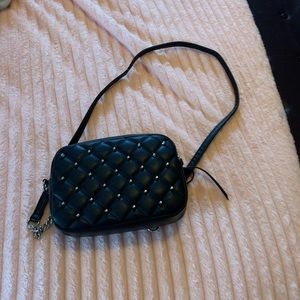 Black studded quilted Rebecca minkoff purse crossbody bag